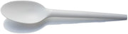 KITCH 24/7 Compostable Plastic White Spoons PLA Bioplastic, Compostable, 6 inch - 1000 per case.
