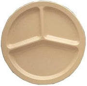 Yanco Nessico Collection Melamine 10", 3 Compartment Plate TAN Box of 24