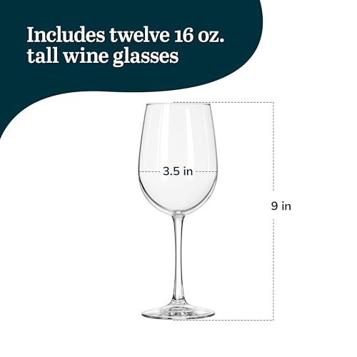Libbey Tall Classic Wine-12 / 16 Ounces / Modern Wine Glasses