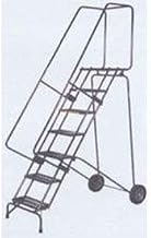Ballymore SSFAWL-9G 9 Step 16" W Stainless Steel Fold and Store Rolling Ladder, Serrated Grating