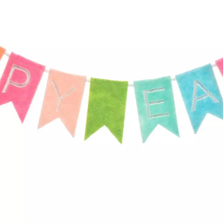 Mini Easter Pennant Banner - Small Garland - 20 Inches (Happy Easter) by Easter Crafts – 20", Fabric, Happy Easter, Model 106005979