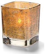 Hollowick 6505AG Tetra Votive, 3-1/2"H x 3" Sq, Antique Gold