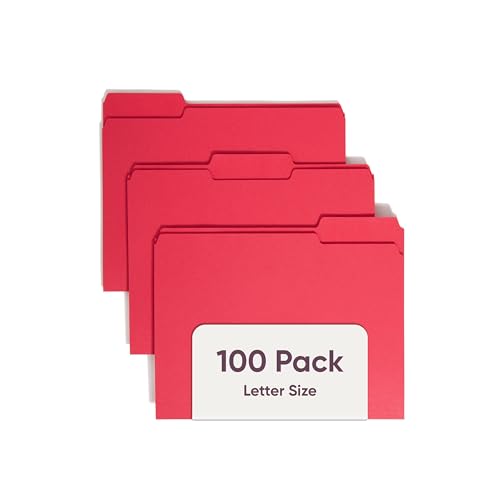 SMEAD Red / 100 Count (Pack of 1) / File Folder Colored