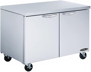 Kool-It KUCR-36-2 Two-Section Undercounter Reach-in Refrigerator, 9.5 Cubic Feet