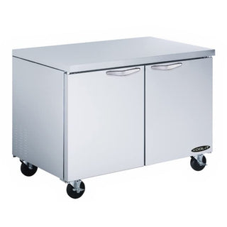 Two-Section Undercounter Reach-in Refrigerator by Kool-It – 9.2 cubic_feet, Stainless-Steel, Model KUCR-36-2