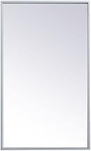 Wyn 17x28 Metal and MDF Mirror Medicine Cabinet in Silver