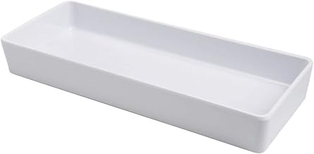 Modular Melamine Straight-Sided Pan by HUBERT – 3.0 ounces, Melamine, White, Model H0297-WHITE