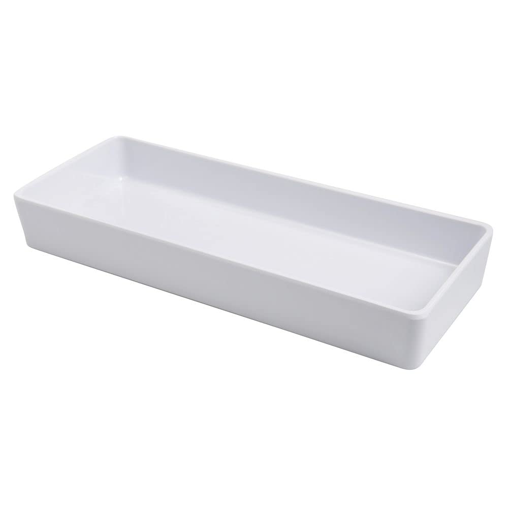 Modular Melamine Straight-Sided Pan by HUBERT – 3.0 ounces, Melamine, White, Model H0297-WHITE