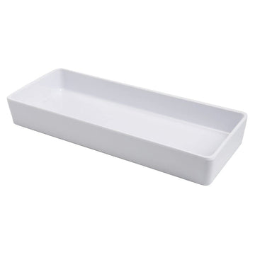 Modular Melamine Straight-Sided Pan by HUBERT – 3.0 ounces, Melamine, White, Model H0297-WHITE
