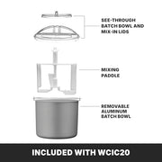 Waring 2 Quart Ice Cream Maker / 2 Quart / Silver Ice Cream Machines