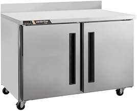 Traulsen CLUC-48F-WT 48" 2-Section Undercounter Work Top Freezer - (1) Left Hinged (1) Right Hinged Solid Door