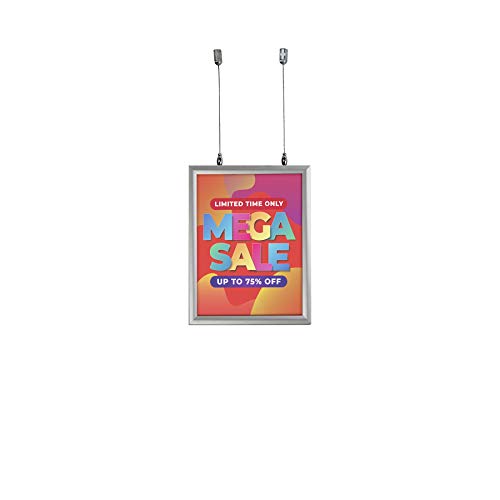 Azar Displays 22"W x 28"H / Clear / Contemporary Store Sign Holders
