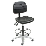 Deluxe 5 Way Adjustable Polyurethane Shop Stool by Global Industrial – 25 inches (W) x 26 inches (L) x 8 inches (H), Polyurethane, Black, Model 250612