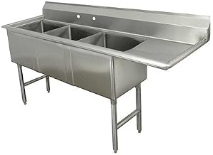Triple Fabricated Bowl Scullery Sink Width: 74.5"