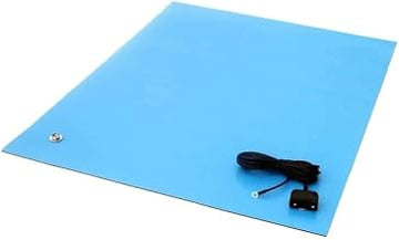 Transforming Tech ESD Rubber Matting, Blue, 36"x60"x0.080"