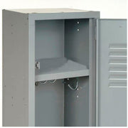 Infinity Single-Tier One-Door Locker with Recessed Handle by Global Industrial – Stainless Steel, Grey, Model 254121GY