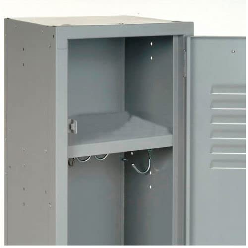 Infinity Single-Tier One-Door Locker with Recessed Handle by Global Industrial – Stainless Steel, Grey, Model 254121GY