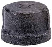 Anvil 0818900607 1" Black Malleable Cap, Lead Free, 150 PSI