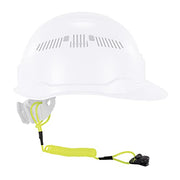 Ergodyne Lime / Each / Coil Lanyard - Clamp - 2lbs Hard Hat Accessories