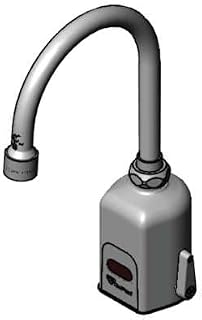 T&S Brass EC-3130-LF22 ChekPoint Above Deck Electronics Faucet, Single Hole Deck Mount, SW Gooseneck with 2.2 GPM, VR Laminar Device
