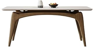 Mesa De Jantar Slate Tabletop Wooden Table Legs Modern Simple Small Apartment Rectangular Dining Diner Table