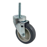 1/2 in Threaded Stem Caster with 4 in Wheel by CHG – brushed_steel, Model CMT1-4PPB