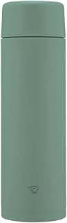 Zojirushi SM-ZB48-GM Water Bottle, Seamless 16.9 fl oz (480 ml), Screw, Stainless Steel Mug, Matte Green, Integrated Washer, Easy to Clean, 2 Pieces Only