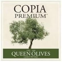 Copia Giant California Green Pitted Queen Olives, 1 Gallon - 4 per case.