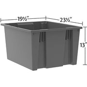 Akro-Mils Red / 23-1/2-Inch L x 19-1/2-Inch W x 13-Inch H / Industrial Open Storage Bins