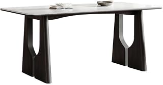 Coffee Table Solid Wood Dining Table and Chairs Vintage Black Small Living Room Table Mesa para Centro De Sala(180x90x75cm)
