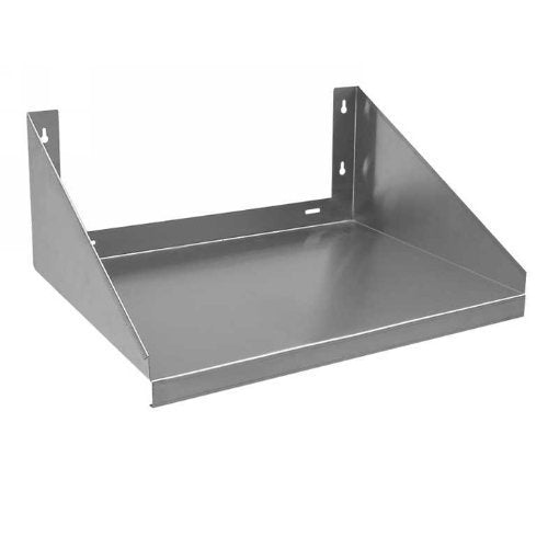 1 each Stainless Steel Over Stove Wall Microwave Shelf by Royal Industries – 24"W x 24"D, 18 gauge 430 stainless steel, Silver, Model ROY MS 2424