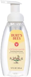 Burt's Bees Moisturizing Liquid Hand Soap Pump - Natural Hand Wash for Bathroom and Kitchen, Soft on Hands, Luxury Fragrance, Wild Honeysuckle Scent, 16 Fl Oz Bottle
