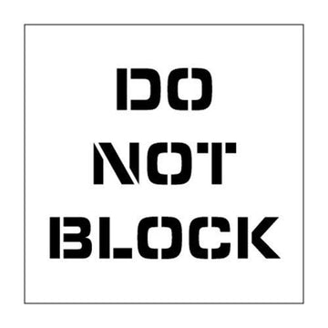 Plant Marking Stencil 20X20 - DO NOT Block by National Marker Co – Polyethylene, Model PMS224