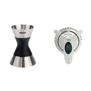 OXO Double Jigger + Cocktail Strainer / Standard / Silver Jiggers