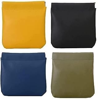 FOTN Portable Pocket Cosmetic Bag, Self Closing Makeup Pouch, Lambskin Pocket Cosmetic Bag, Pocket Cosmetic Bag Squeeze Top (Color : 4pc-c)
