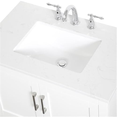 Elegant Decor 30" - Single / White / Traditional Wheel Care