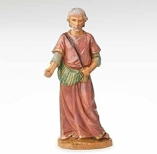 Fontanini by Roman Inc., Obed The Farmer, 5" Collection, Nativity Figure and Accessories, Hand Sculpted and Painted (3x2x5)