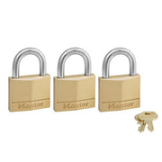 Master Lock 1 / Keyed-Alike / 3 Pack Keyed Padlocks