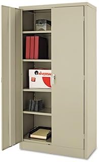 Alera Quick-Assemble High Cabinet, 5 Shelves/1 Fixed, 36 x 18 x 72, Lt Gray