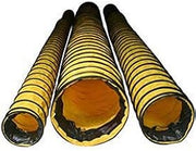 Euramco Safety FDT21624076BR 8" Standard Duct - Yellow, 25'L with Strap