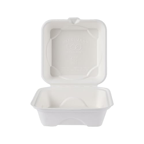 ECO PRODUCTS 6" x 6" / White / 1 Clamshell Take Out Containers