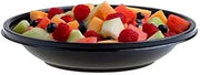 Sabert 93024A100 Black Plastic 24 Ounce Wide Rim Bowl - 100 / CS