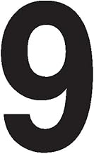 Labelmaster NUMBER9R "Number 9" Labels, 3 1/2", Clear Vinyl (Pack of 50)