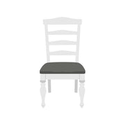 White Ladderback Dining Chairs Set of 2 with Wood Seats by Starlight Canyon Home – Solid Wood, Mahogany, White, Pack of 2