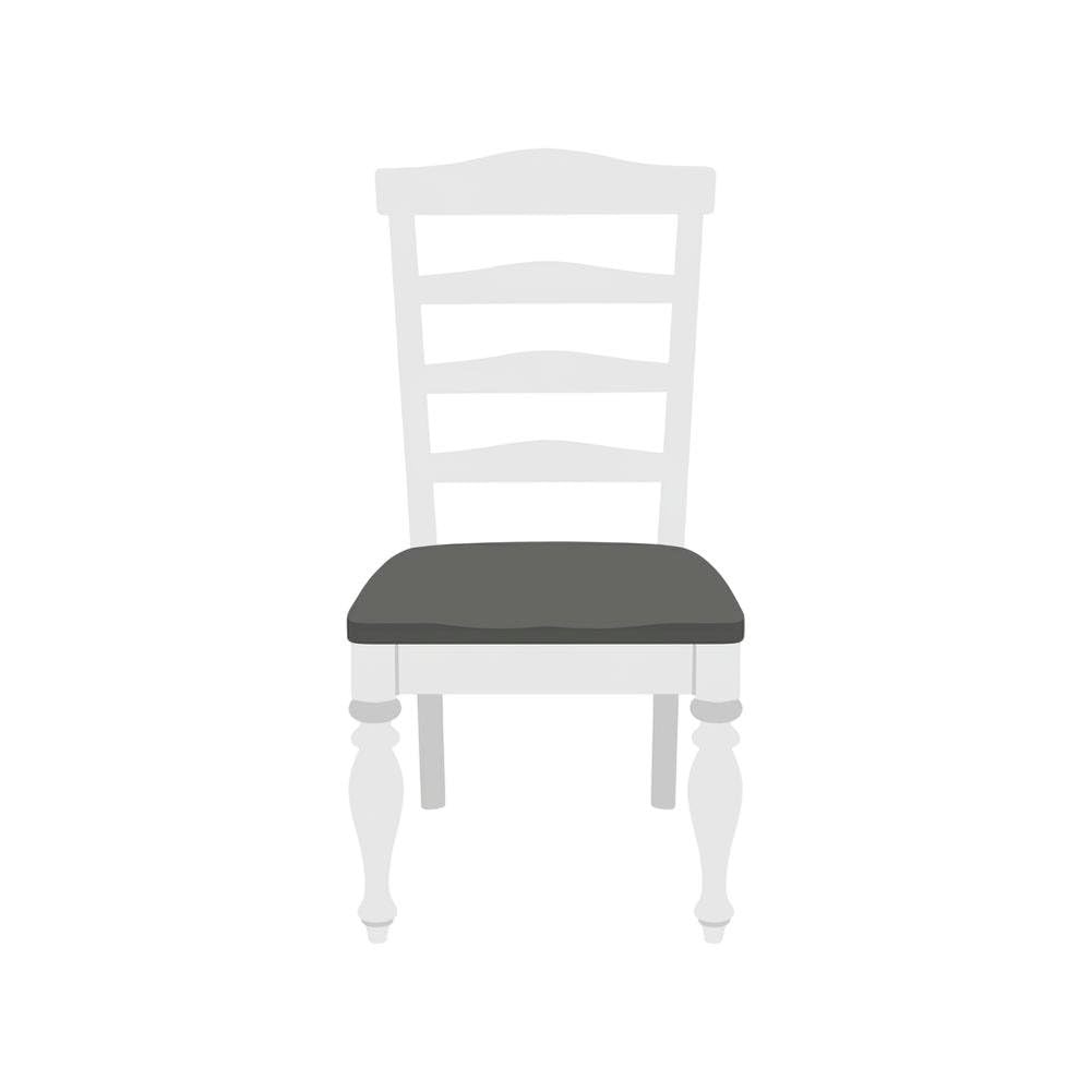 White Ladderback Dining Chairs Set of 2 with Wood Seats by Starlight Canyon Home – Solid Wood, Mahogany, White, Pack of 2
