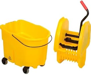 Sparta 35-Quart Commercial Mop Bucket with Side Press Wringer, Anti-Splash Design & Soiled Water Insert – Heavy-Duty Janitorial Cleaning Equipment
