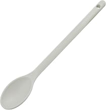 Winco 12" Off White High-Heat Nylon Cooking Spoon