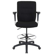 Global Industrial Drafting Stool by Sim Imports – Black, Model GF-81134H
