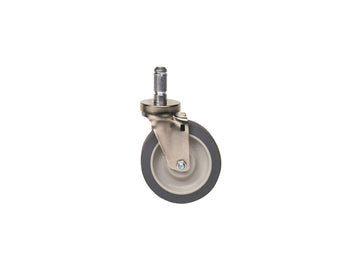 Brake Casters - Super Erecta Stem Casters by METRO – Polyurethane, ABS_(Acrylonitrile_Butadiene_Styrene), PE_(Polyethylene), Chrome, Model 5MFBA
