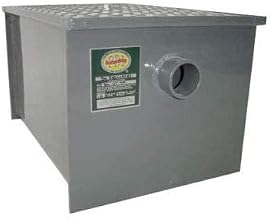 Commercial Carbon Steel Grease Trap Interceptor 50lb - PDI Approved - NSF